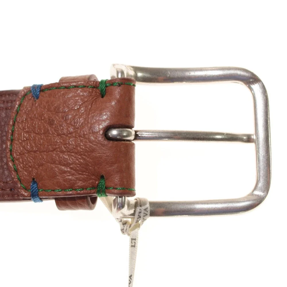 Leyva NWT Classic Belt Size 90 (US 34) in Brown Leather Made in Spain